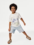 Pure Cotton Denim Shorts (2-8 Yrs)