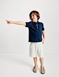 Linen Rich Striped Shorts (2-8 Yrs)
