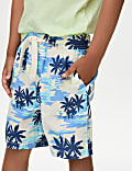 Pure Cotton Palm Tree Shorts (2-8 Yrs)