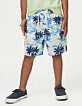 Pure Cotton Palm Tree Shorts (2-8 Yrs)