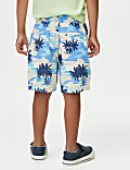 Pure Cotton Palm Tree Shorts (2-8 Yrs)