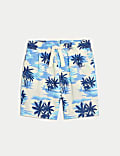 Pure Cotton Palm Tree Shorts (2-8 Yrs)