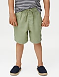 Pure Cotton Elasticated Waist Shorts (2-8 Yrs)