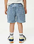 Denim Striped Shorts (2-8 Yrs)