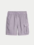 Short en lin à taille élastique (du 2&nbsp;au 8&nbsp;ans)
