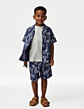 Pure Cotton Palm Tree Shorts (2-8 Yrs)