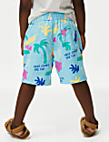 Pure Cotton Holiday Print Shorts (2-8 Yrs)