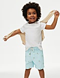 Pure Cotton Palm Tree Shorts (2–8 Yrs)