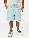 Pure Cotton Palm Tree Shorts (2–8 Yrs)