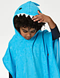 Cotton Rich Shark Towelling Poncho (2-8 Yrs)