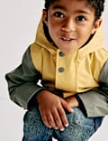 Colour Block Hooded Fisherman Coat (2-8 Yrs)
