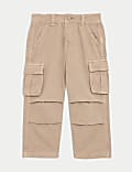 Pure Cotton Wide Leg Cargo Trousers (2-16 Yrs)