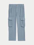 Pure Cotton Double Cloth Cargo Trousers (2-8 Yrs)