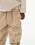 Pure Cotton Chunky Cord Cargo Trousers (2-8 Yrs)