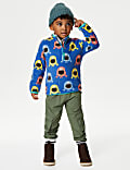 Monster Print Half Zip Fleece Top (2-8 Yrs)