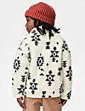 Borg Aztec Print Zip Jacket (2-8 Yrs)