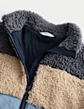 Colourblock Borg Zip Through Jacket (2-8 Yrs)