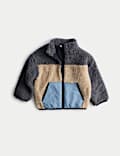 Colourblock Borg Zip Through Jacket (2-8 Yrs)