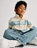 Pure Cotton Striped Rugby Shirt (2-8 Yrs)