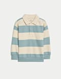 Pure Cotton Striped Rugby Shirt (2-8 Yrs)