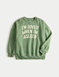 Cotton Rich Slogan Sweatshirt (1-10 Yrs)