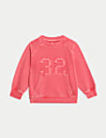 Sweat 100&nbsp;% coton avec texte 32 (du 2 au 8&nbsp;ans)