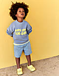 Cotton Rich Sun Slogan Sweatshirt (2-8 Yrs)