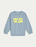 Cotton Rich Sun Slogan Sweatshirt (2-8 Yrs)