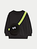 Sweat en coton à motif monstre (du 2 au 8 ans)