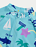 Beach Graphic All In One Swimsuit (2-8 Yrs)