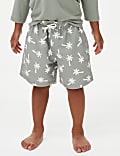 2pc Palm Print Swim Set (2-8 Yrs)