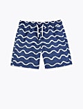 Wave Print Swim Shorts (2-7 Yrs)