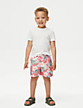 Hibiscus Print Swim Shorts (2-8 Yrs)