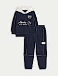 Ensemble avec sweat-shirt à capuche et pantalon de jogging en coton (du 2 au 8 ans)