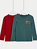 2pk Pure Cotton Truck Tops (2-8 Yrs)