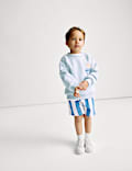Ensemble 2 pièces sweat et short en coton (du 1 au 8 ans)