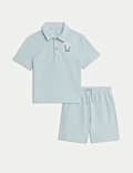 2pc Embroidered Palm Tree Outfit (2-8 Yrs)