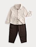 2-delige outfit met overhemd en broek (2-8 jaar)