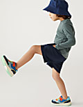 Pantalón corto de algodón liso (2-8 años)