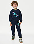 Jogging en coton à motif dinosaure (du 2 au 8&nbsp;ans)
