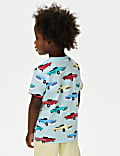 Pure Cotton Car Print T-Shirt (2-8 Yrs)