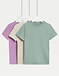 3pk Pure Cotton Plain T-Shirts (2-8 Yrs)