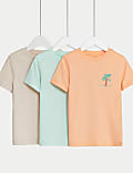 3pk Pure Cotton T-Shirts (2-8 Yrs)