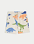 Cotton Rich Dinosaur Print Shorts (2-8 Yrs)