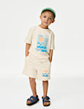 Pure Cotton Wave Graphic T-Shirt (2-8 Yrs)