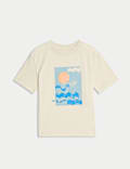 Pure Cotton Wave Graphic T-Shirt (2-8 Yrs)