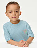 Pure Cotton Graphic Slogan T-Shirt (2-8 Yrs)