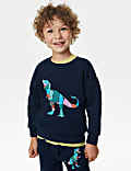Cotton Rich Dinosaur Sweatshirt (2-8 Yrs)