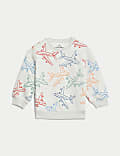 Sweat en coton à motif avion (du&nbsp;2 au 8&nbsp;ans)
