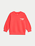 Sudadera de algodón con eslogan (2-8 años)